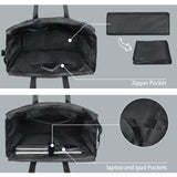CLOUDMUSIC Utility Tote Bag With Shoulder Crossbody Strap Multi Pockets Zipper For Nurses Teachers Work