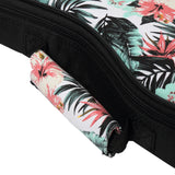 CLOUDMUSIC Floral Ukulele Case Hawaiian Hibiscus and Palm Soprano Ukulele Backpack With Black Strap Ukulele Gig Bag Floral Ukulele Case ( Hawaii Hibiscus and Palm)