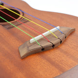 CLOUDMUSIC Ukulele Soprano Mahogany 21 inch Beginner Kit With Aquila Kids Educational Color Strings Ukulele Picks Ukulele Strap Ukulele Gig Bag TT22S