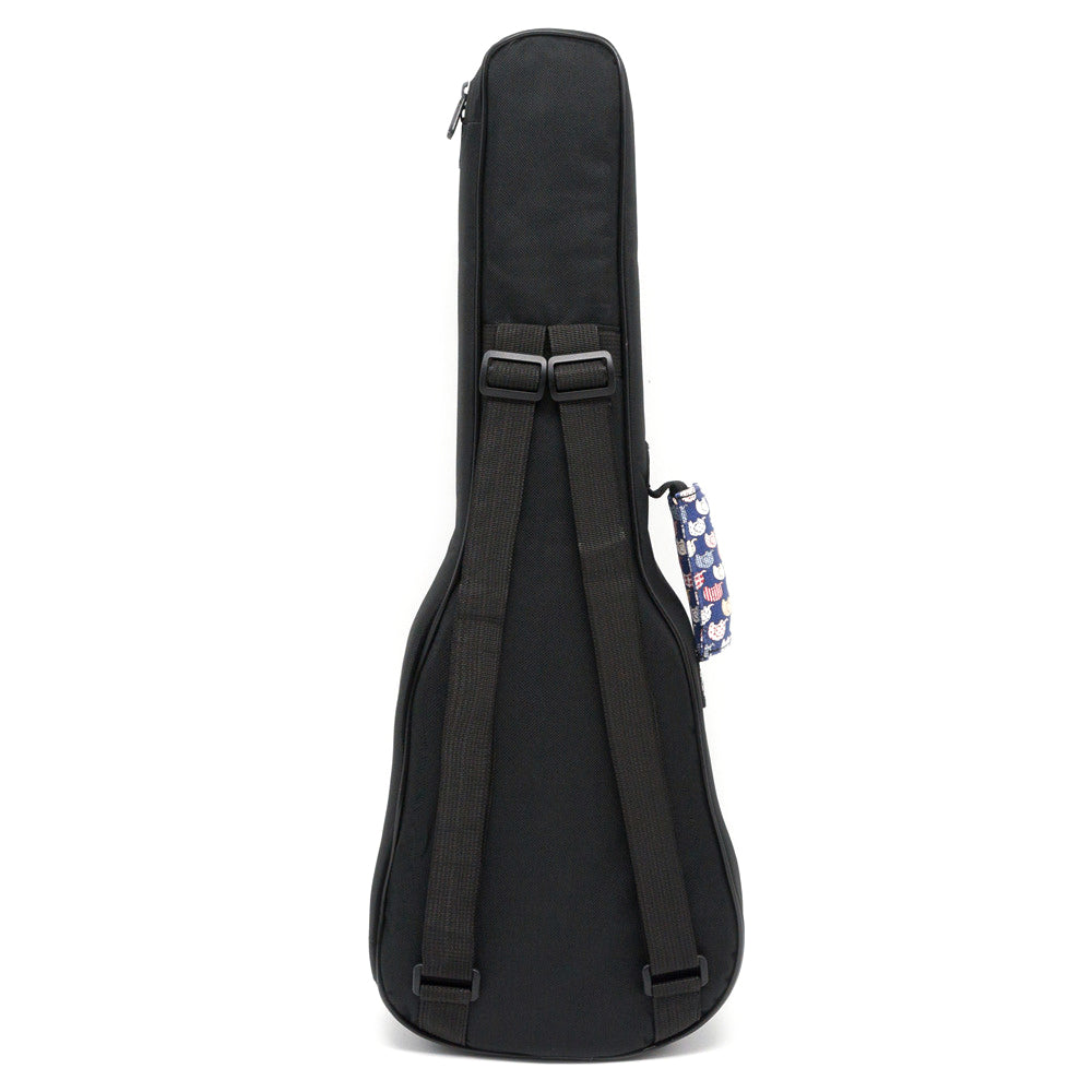 CLOUDMUSIC Ukulele Case Hawaiian Hibiscus and Green Leaves Ukulele Bag