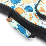 CLOUDMUSIC Cute Cool Ukulele Case for Kids Ukulele Backpack (Forest Leaves Birds Butterfly)