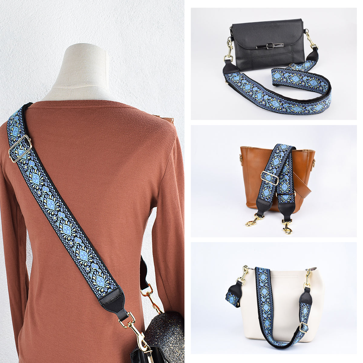 CLOUDMUSIC Handbag Strap Replacement Shoulder Crossbody Strap Purse Strap  For Women Girls (Style 02)