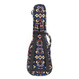 CLOUDMUSIC Ethnice Ukulele Case Ukulele Bag Padded Ukulele Backpack Bag With Adjust Strap (Style 38)