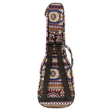 CLOUDMUSIC Ethnice Ukulele Case Ukulele Bag Padded Ukulele Backpack Bag With Adjust Strap ( Style 37)