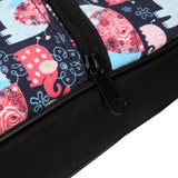 CLOUDMUSIC Colorful Cute Animals Pattern Hawaiian Ukulele Bag Ukulele Case ( Elephants In Love Dark Blue)