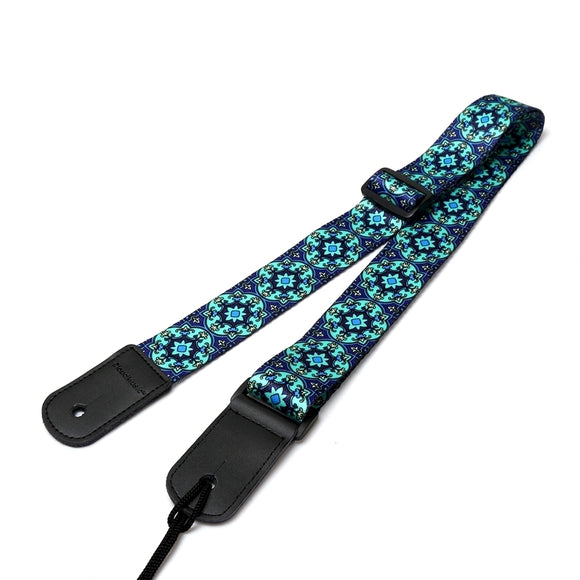 CLOUDMUSIC Polyester Series Ukulele Strap (Blue Pattern)