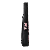 CLOUDMUSIC Plant Flower Hawaiian Black Ukulele Case Ukulele Bag Pink Cherry Flower Sakura (Black)