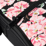 CLOUDMUSIC Plant Flower Hawaiian Black Ukulele Case Ukulele Bag Pink Cherry Flower Sakura (Black)