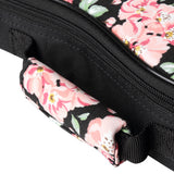 CLOUDMUSIC Plant Flower Hawaiian Black Ukulele Case Ukulele Bag Pink Cherry Flower Sakura (Black)