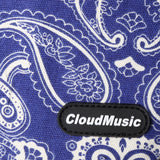 CLOUDMUSIC Plant Flower Series Hawaiian Ukulele Case Ukulele Bag (Paisley Pattern In Blue)