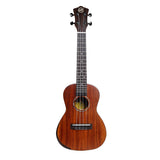 CLOUDMUSIC Solid Koa Concert Ukulele With Aquila Strings Hawaiian Palm Tree Ukulele Case Ukulele Strap Ukulele Felt Picks