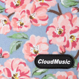 CLOUDMUSIC Plant Flower Hawaiian Blue Ukulele Case Ukulele Bag Pink Cherry Flower Sakura ( Light Blue)