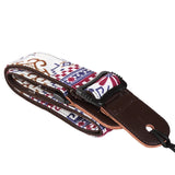 CLOUDMUSIC Christmas Hawaiian Vintage Ethnic Cotton Ukulele Strap Blue For Soprano Concert Tenor Baritone Strings Instruments