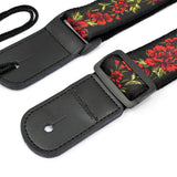 CLOUDMUSIC Ukulele Strap Hawaiian Hibiscus Roses Floral Strap For Soprano Concert Tenor Baritone