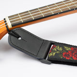 CLOUDMUSIC Ukulele Strap Hawaiian Hibiscus Roses Floral Strap For Soprano Concert Tenor Baritone