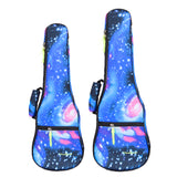 CLOUDMUSIC Starry Cotton Ukulele Bag Blue Fashion Gig Bag Adjustable Straps