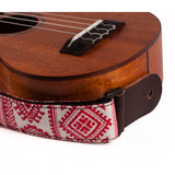 CLOUDMUSIC Ukulele Case and Matched Strap Series (Strap, Christmas Red Pattern)