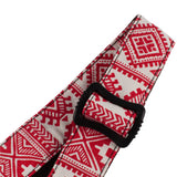 CLOUDMUSIC Ukulele Case and Matched Strap Series (Strap, Christmas Red Pattern)