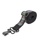 CLOUDMUSIC Colorful Hawaiian Jacquard Woven J Hook Clip On Ukulele Strap Ukulele Belt For Soprano Concert Tenor Ukulele (Pink Flowers)