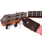 CLOUDMUSIC Ukulele Case and Matched Strap Series (Strap, Christmas Red Pattern)