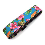 CLOUDMUSIC Ukulele Strap Hawaiian Hibiscus Roses Floral Strap For Soprano Concert Tenor Baritone (Hibiscus In Blue)