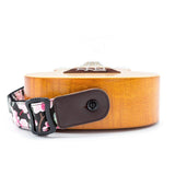 CLOUDMUSIC Ukulele Strap (Strap, Sakura in black)