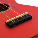 CLOUDMUSIC Panda Soprano Ukulele Kids Ukulele Beginner Ukulele With Aquila Educational Color Strings New Nylgut Strings For Beginner (Red)