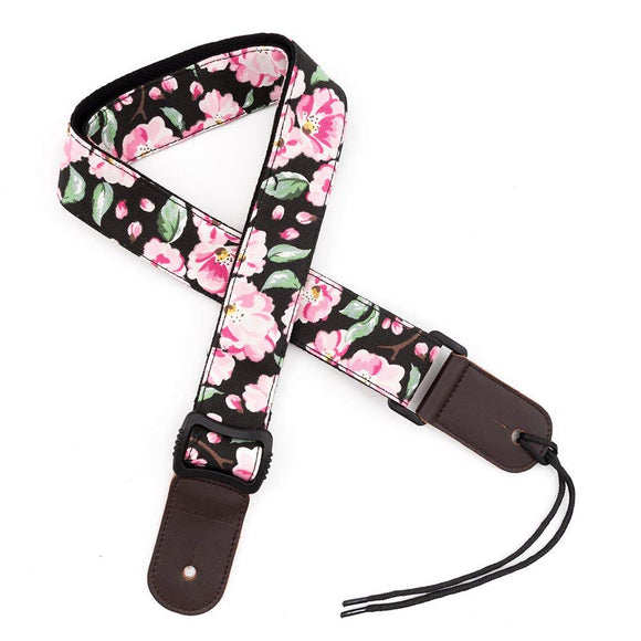 CLOUDMUSIC Ukulele Strap (Strap, Sakura in black)