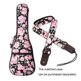 CLOUDMUSIC Ukulele Strap (Strap, Sakura in black)