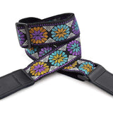 CLOUDMUSIC Jacquard Weave Style Hawaiian Ukulele Strap (Diamond Floral Shape)