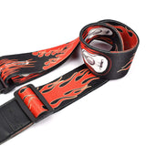 CLOUDMUSIC Guitar Strap Jacquard Weave Strap With Leather Ends Vintage Classical Pattern Design Guitar Picks Free (Vintage Classical Pattern Design 30)