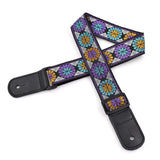 CLOUDMUSIC Jacquard Weave Style Hawaiian Ukulele Strap (Diamond Floral Shape)