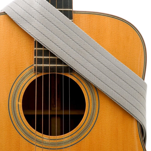 CLOUDMUSIC Guitar Strap Seat Belt Acoustic Electric Bass Guitar Strap With Leather Ends Guitar Picks Free (Grey)