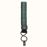 CLOUDMUSIC Colorful Hawaiian Jacquard Woven J Hook Clip On Ukulele Strap Ukulele Belt For Soprano Concert Tenor Ukulele (Blue Belt Strip)
