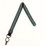 CLOUDMUSIC Colorful Hawaiian Jacquard Woven J Hook Clip On Ukulele Strap Ukulele Belt For Soprano Concert Tenor Ukulele (Blue Belt Strip)