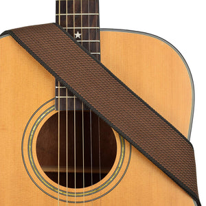 CLOUDMUSIC Guitar Strap For Kids Guitar Acoustic Guitar Bass (Solid Brown)