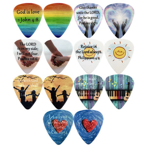 CLOUDMUSIC Bible Verse Guitar Picks Ukulele Picks