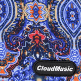 CLOUDMUSIC National Hawaiian Ukulele Bag Ukulele Case (Bohemian Dark Blue)