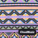 CLOUDMUSIC Hawaii Vintage Ukulele Case Purple Ukulele Backpack With Adjustable Ukulele Strap(National Purple pink yellow)