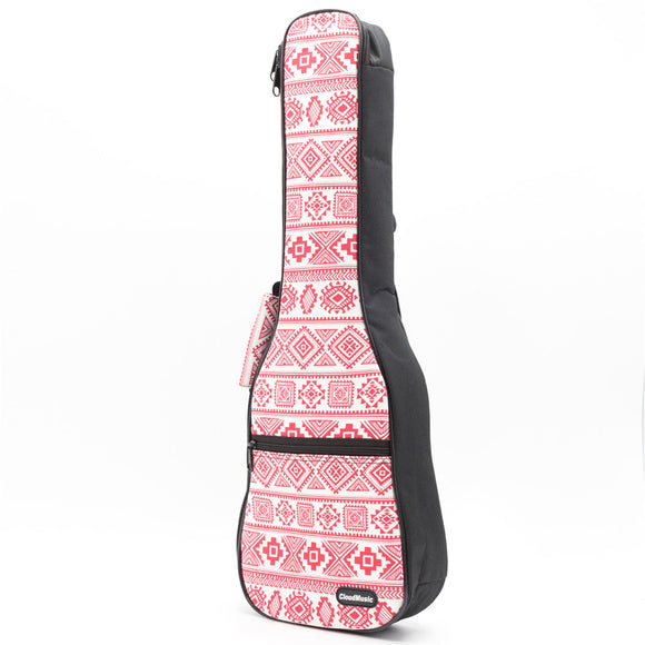 CLOUDMUSIC Ukulele Case and Matched Strap Series ( Christmas Red Pattern)
