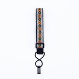 CLOUDMUSIC Colorful Hawaiian Jacquard Woven J Hook Clip On Ukulele Strap Ukulele Belt For Soprano Concert Tenor Ukulele (Orange and Green Diamond)