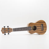 CLOUDMUSIC Zebrawood Soprano Ukulele Kit Hawaiian Palm Tree Ukulele Case & Ukulele Strap & Turner & Felt Picks