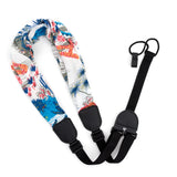 CLOUDMUSIC Colorful Hawaiian Jacquard Woven J Hook Clip On Ukulele Strap Ukulele Belt For Soprano Concert Tenor Ukulele (Hula Girls Aloha)