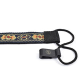 CLOUDMUSIC Colorful Hawaiian Jacquard Woven J Hook Clip On Ukulele Strap Ukulele Belt For Soprano Concert Tenor Ukulele (Pink Flowers)