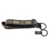 CLOUDMUSIC Colorful Hawaiian Jacquard Woven J Hook Clip On Ukulele Strap Ukulele Belt For Soprano Concert Tenor Ukulele (Pink Flowers)