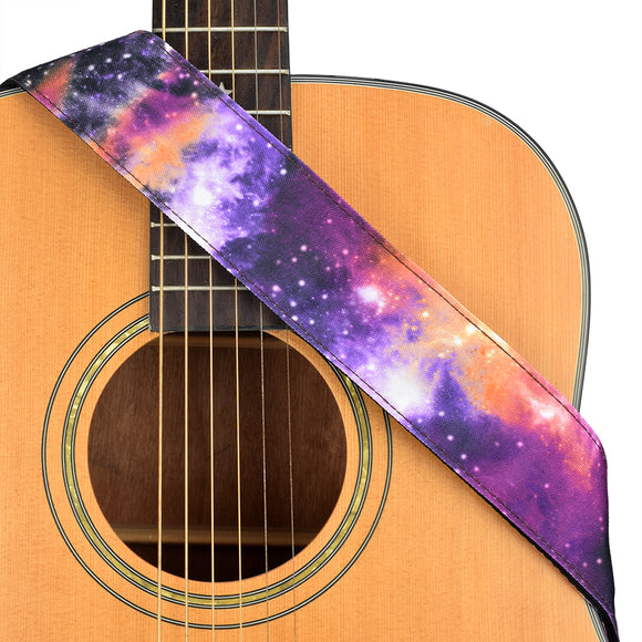 CLOUDMUSIC Guitar Strap Polyester Printing Blue Red Purple Guitar Strap For Kids Guitar Acoustic Guitar Bass Electric