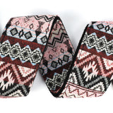 CLOUDMUSIC Guitar Strap Jacquard Weave Strap With Leather Ends Vintage Classical Pattern Design Guitar Picks Free