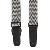 CLOUDMUSIC Guitar Strap Jacquard Weave Strap With Leather Ends Vintage Classical Pattern Design Guitar Picks Free