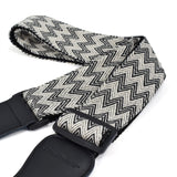 CLOUDMUSIC Guitar Strap Jacquard Weave Strap With Leather Ends Vintage Classical Pattern Design Guitar Picks Free