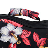 CLOUDMUSIC Ukulele Case Water Resistant Waterproof Ukulele Backpack Hawaiian Hibiscus Flowers For Flowers in black)